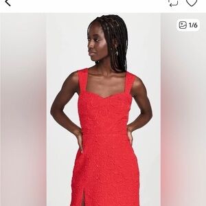 Amanda Uprichard Red Midi Dress